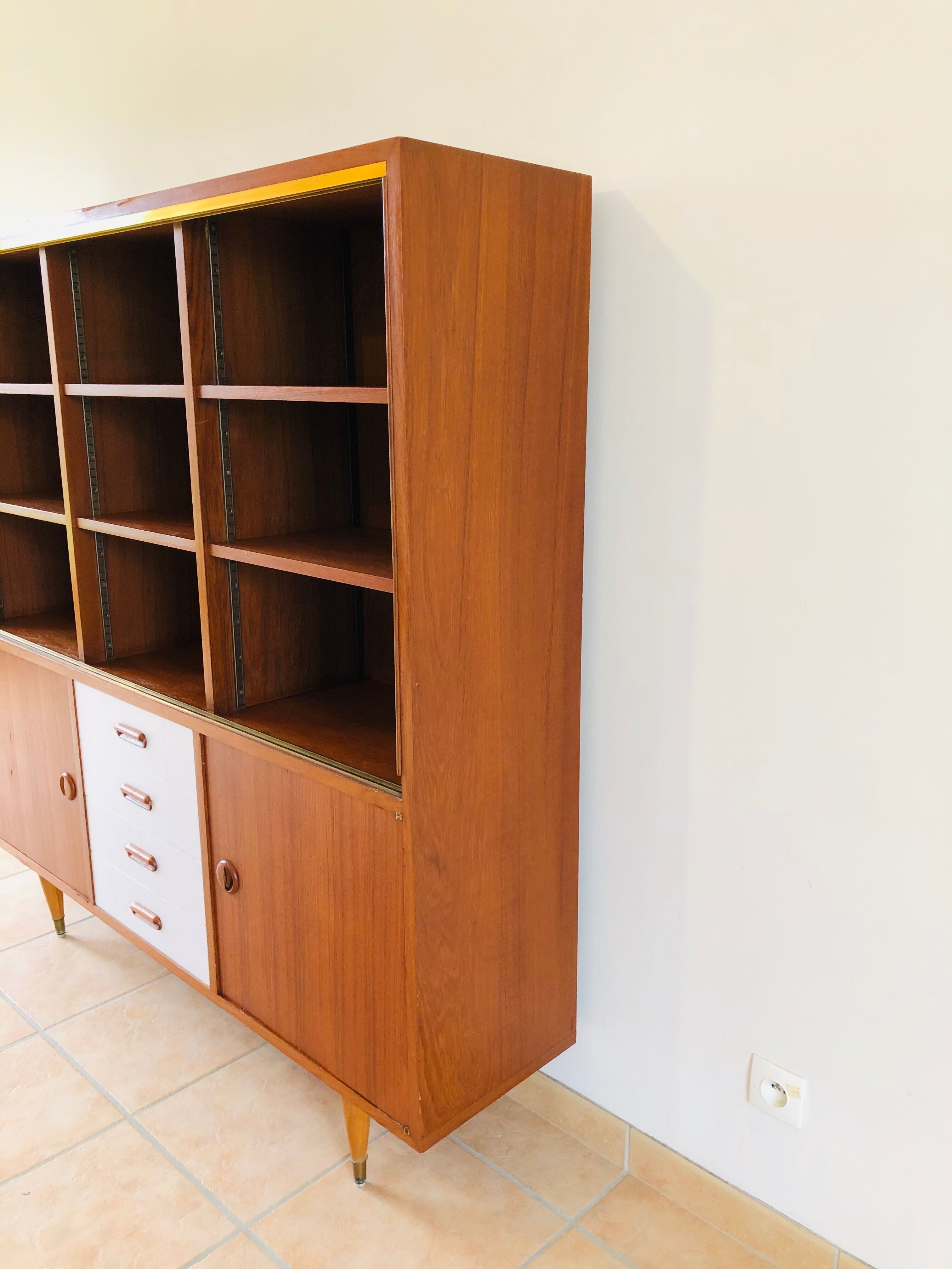Scandinavian teak library 1960