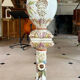 Magnificent gardener set. ceramic signed alfal.