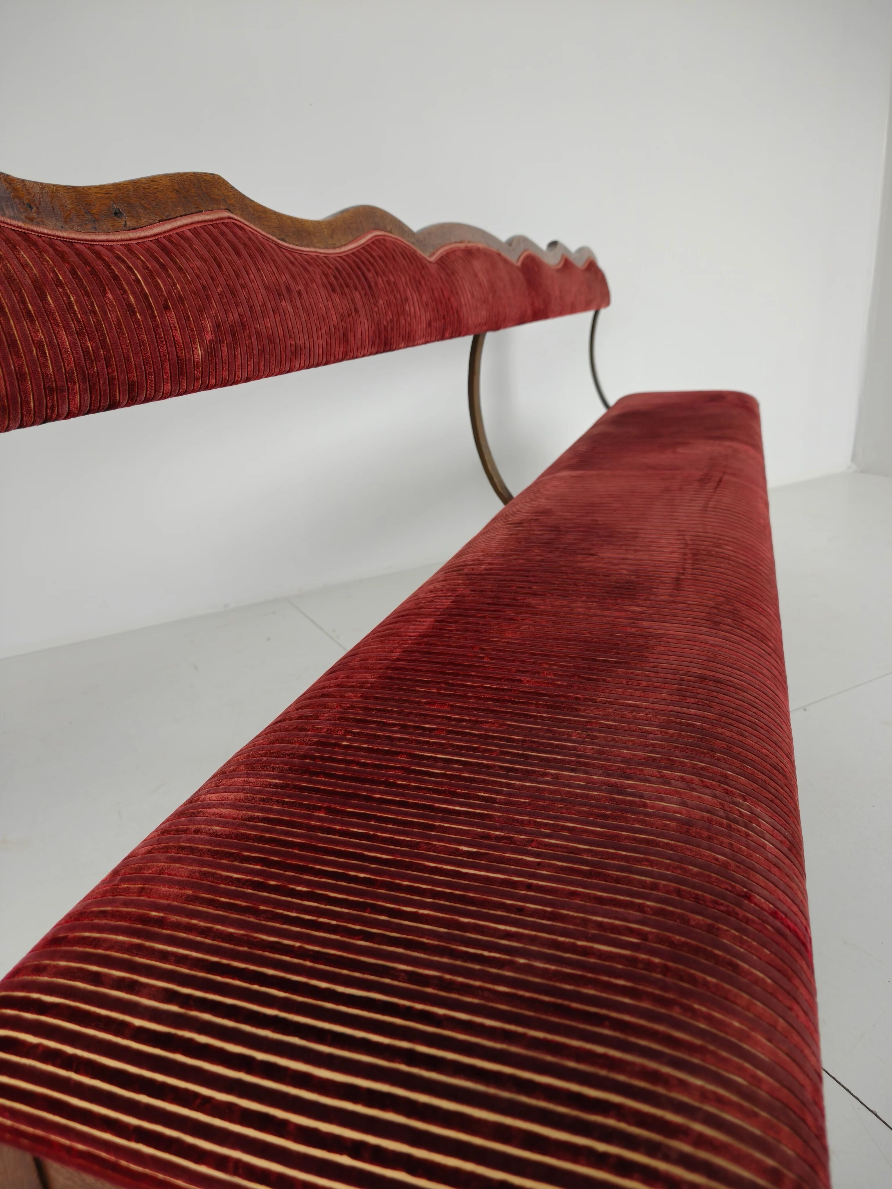 Unique early 20th century oak hall / dining bench