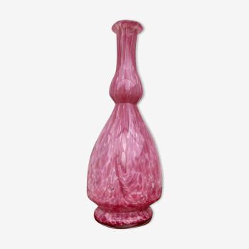 Pink clichy glass decanter