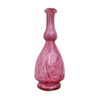 Pink clichy glass decanter