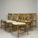 Set of 6 Scandinavian oak chairs