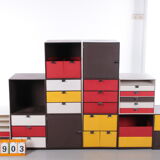 Vintage Palaset Palanox Modular Storage Boxes Set of 12, Made by Treston Oy, Finland 1972