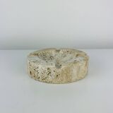Round travertine ashtray, vintage