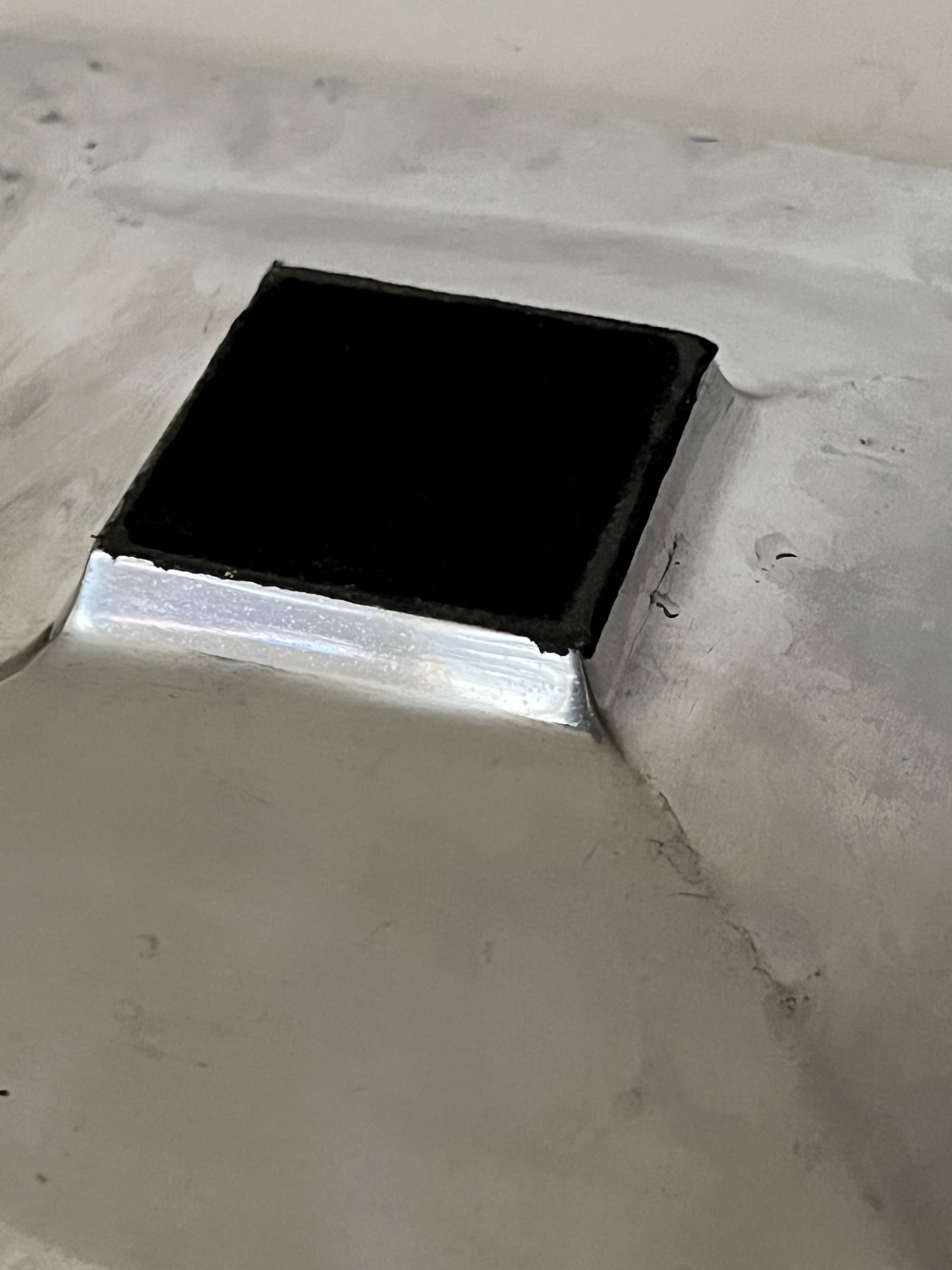 Large brushed metal (aluminum) pocket, 20th century design