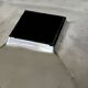 Large brushed metal (aluminum) pocket, 20th century design
