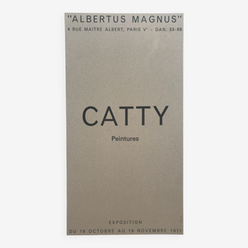 Affiche originale en sérigraphie de Micheline CATTY, Galerie Albertus Magnus, 1971