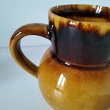 Glazed earthenware pitcher