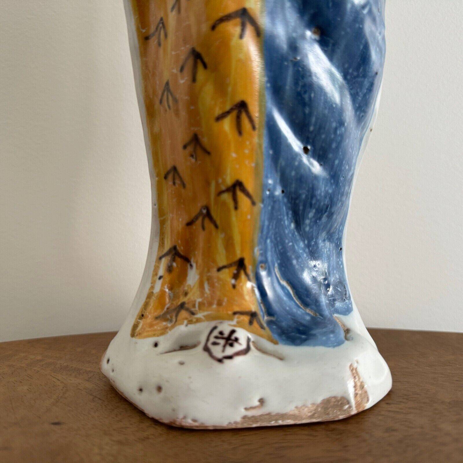 18th century Virgin Mary in Nevers earthenware