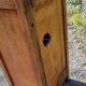 Small piece of furniture with 1 door, old oak jam cupboard