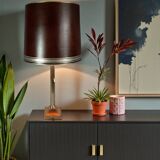 Ancienne lampe style Louis XVI bronze à poser + abat-jour 69 cm S 806