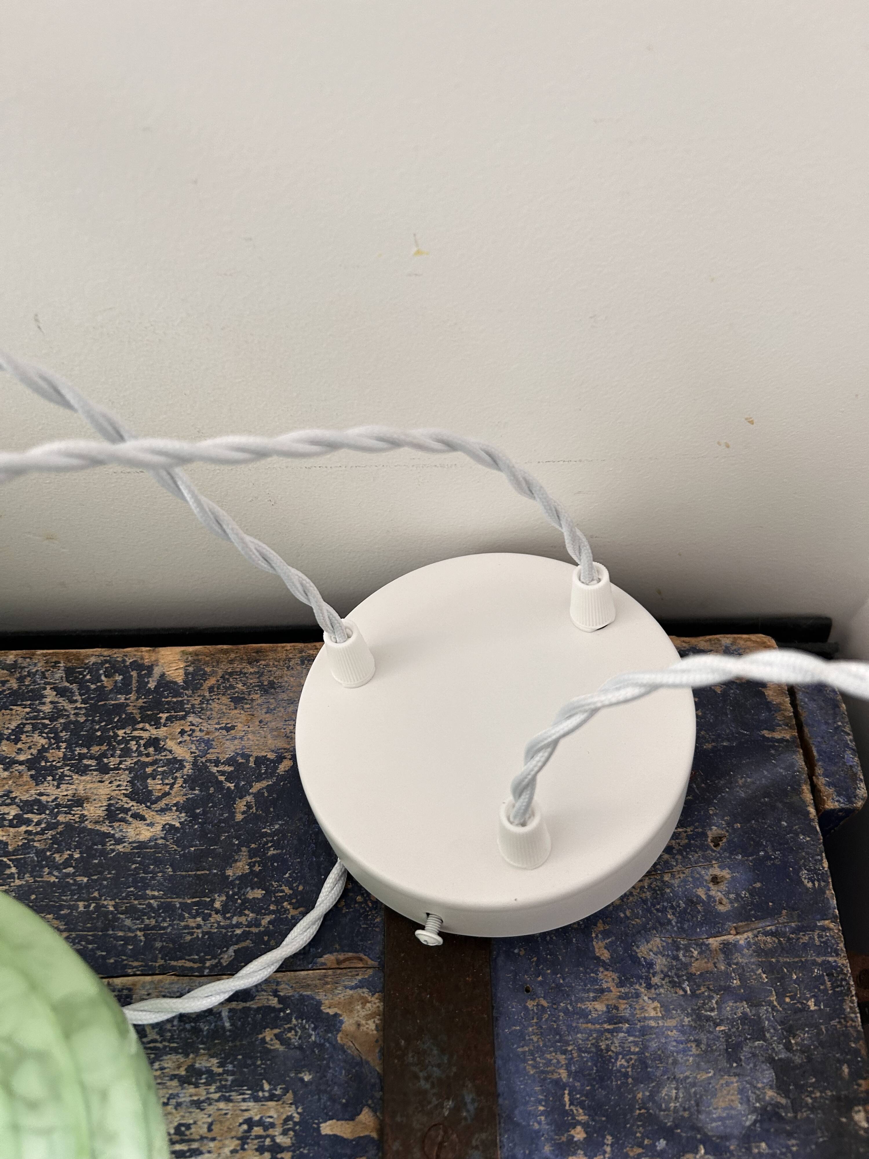 Art Deco triple globe waterfall pendant light