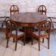 Art Deco Dinig Set in Caucasian Walnut, 1920s, Set of 7