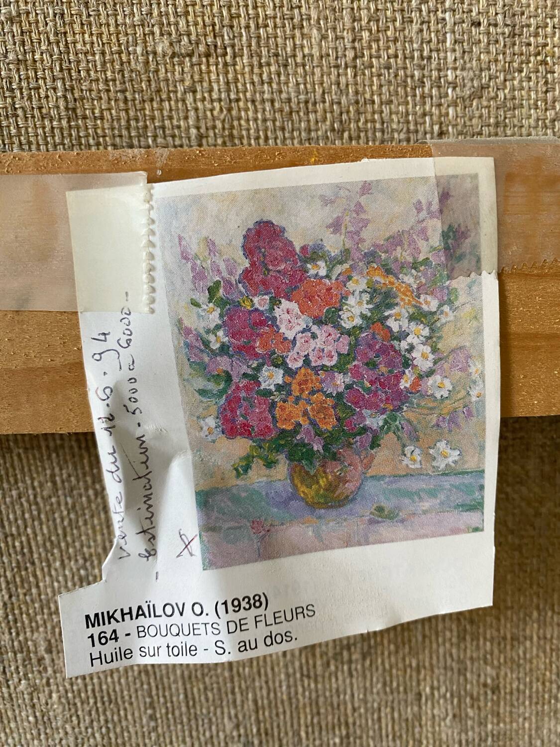 Fleurs signé école russe XXeme siècle