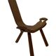 Vintage Spanish chair  stool brutalist design