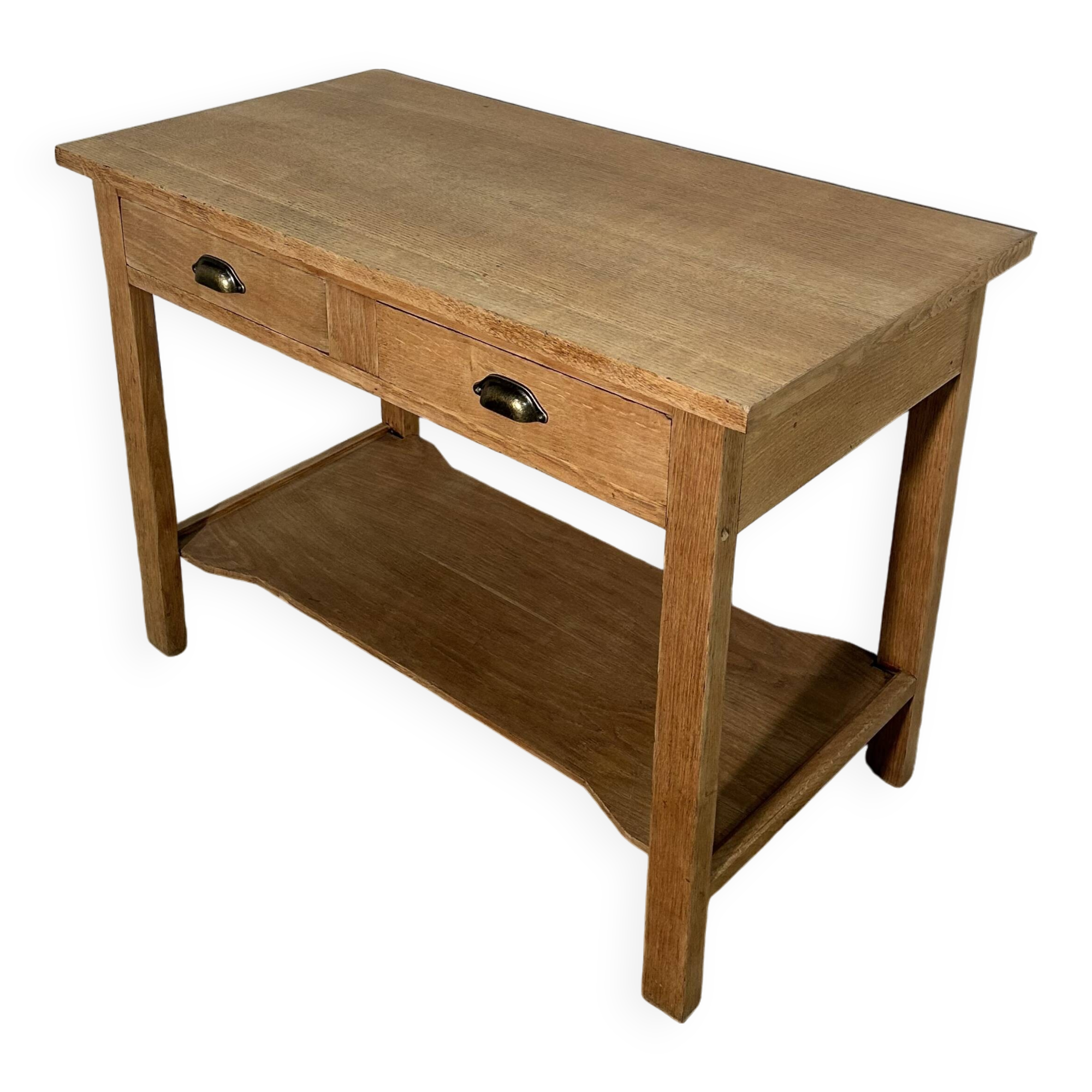 Console kitchen unit in stripped oak veneer