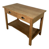 Console kitchen unit in stripped oak veneer