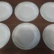 Série de six assiettes plates Gien terre de fer décor Rivoli fin XIXème