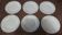 Set of six flat plates Gien ironstone Rivoli pattern late 19th century