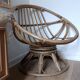 Fauteuil en rotin naturel avec assise pivotante