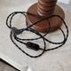 Vintage turned wooden lamp Art Deco style