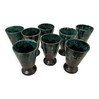 Batch of 8 Petit Massé mazagrans