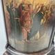Half-moon corner cabinet decorated with a biblical scene, 19th century