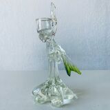 Glass bird candle holder