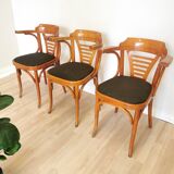 Vintage Bentwood Armchairs - Set of 3 - Mid-Century Irish Pub Style