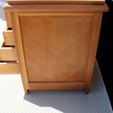 Small vintage desk in sapelli wood.