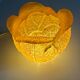 Original amber orange resin lamp in the shape of a cabbage, dating from the years.