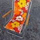 2 folding armchairs camping or beach vintage 70