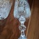 2 antique champagne flutes