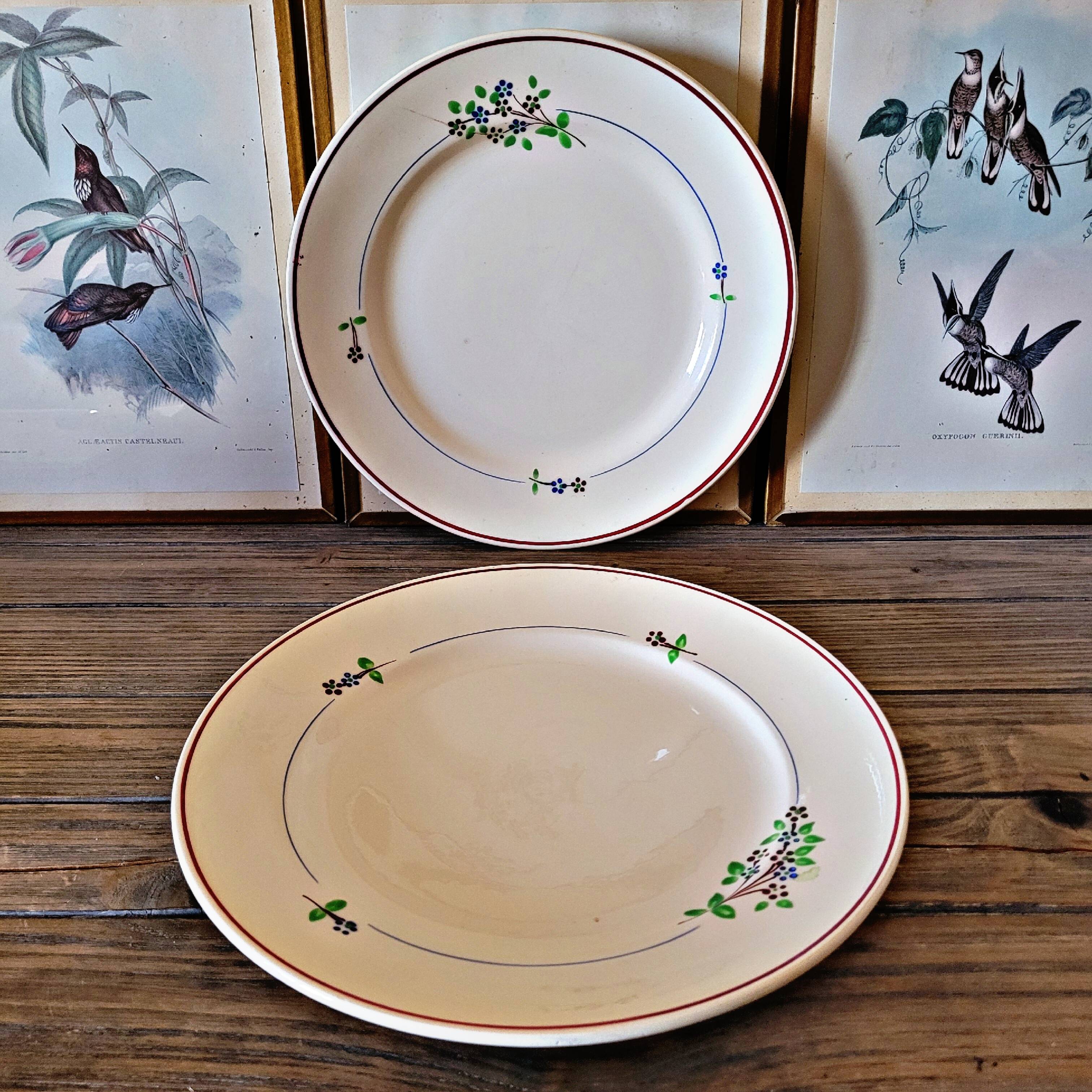 Round dishes Moulin des Loups Orchies, "Isabelle" service