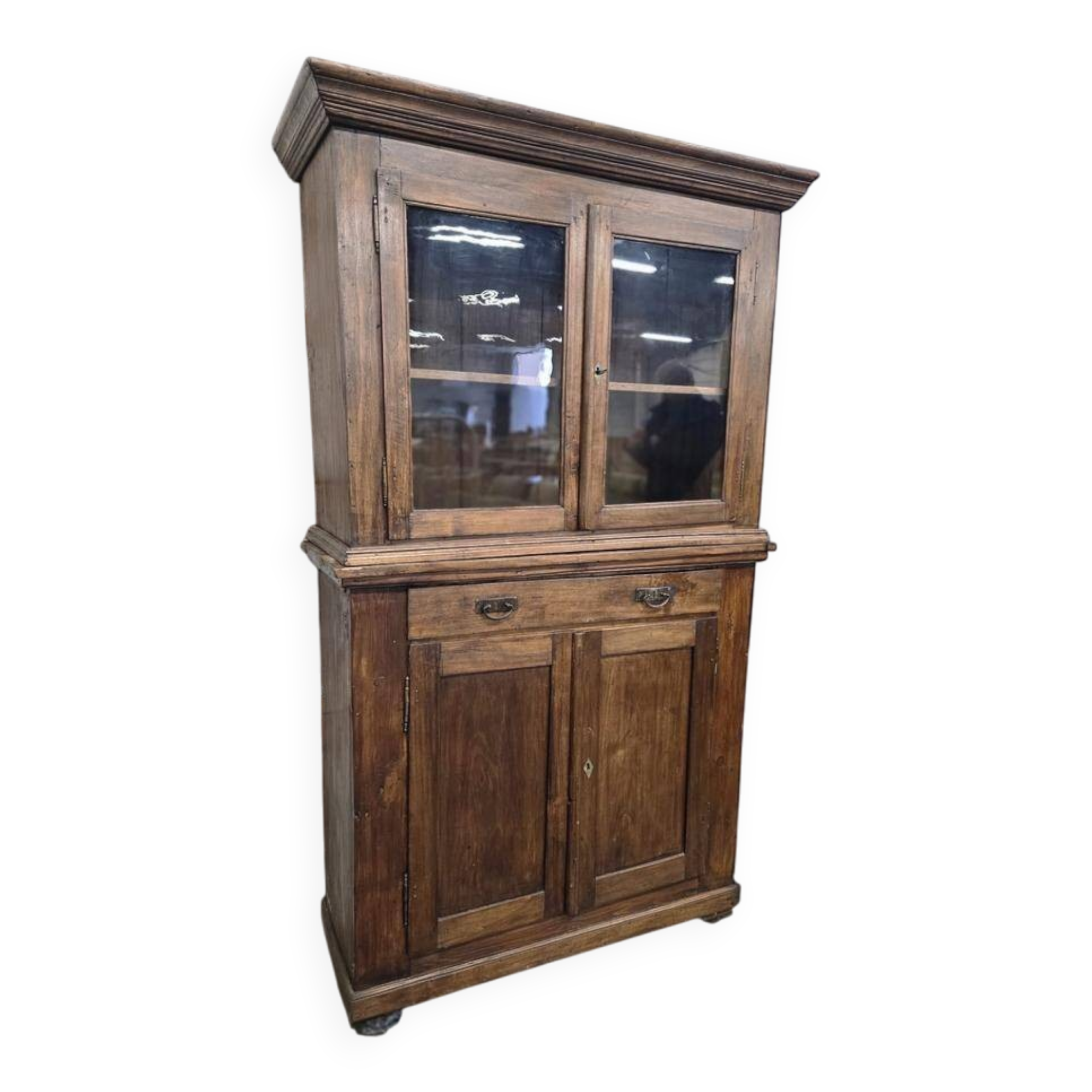 Vintage wooden display cabinet / sideboard / wardrobe