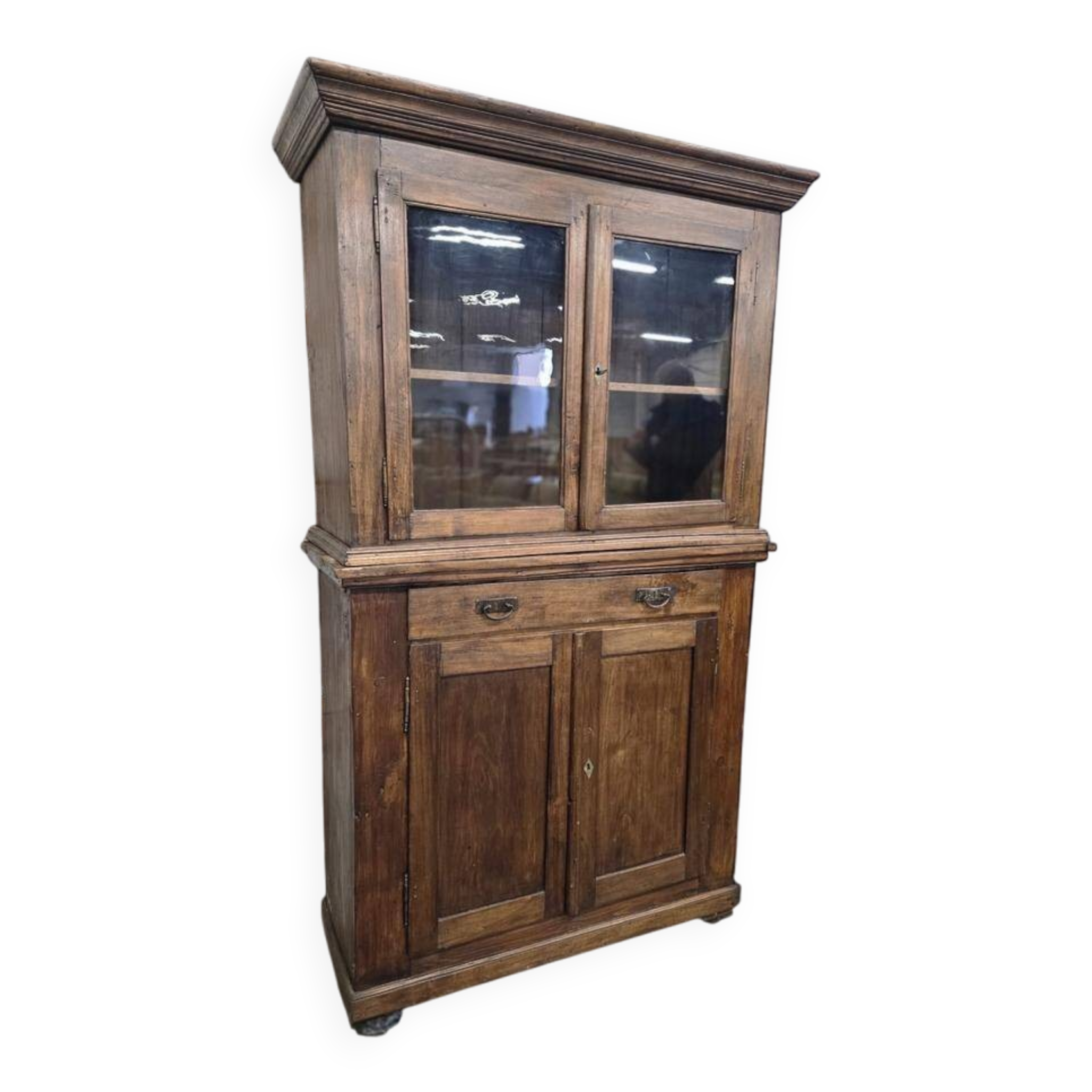 Vintage wooden display cabinet / sideboard / wardrobe