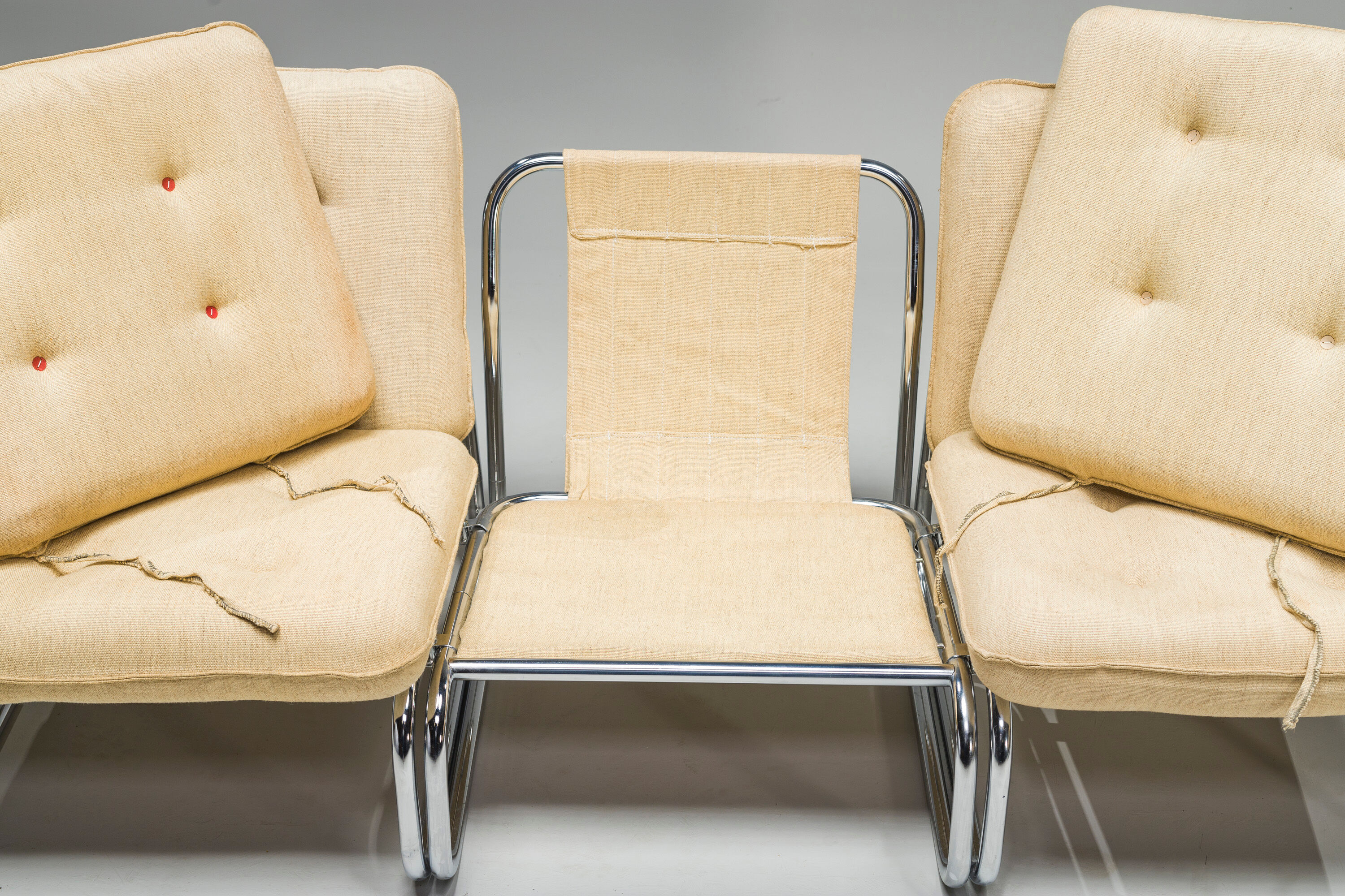 Three-Seater Borkum Sofa and Armchairs by Johan Bertil Häggström for Ikea, 1970s, Set of 2