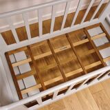 Renovated old cot with wheels