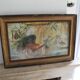 Oil on canvas signed F. Fosso, depicting a man pulling a cart.