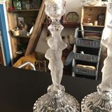 Pair of crystal candlesticks