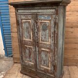 Rajasthani wardrobe in Burmese teak with original patina.