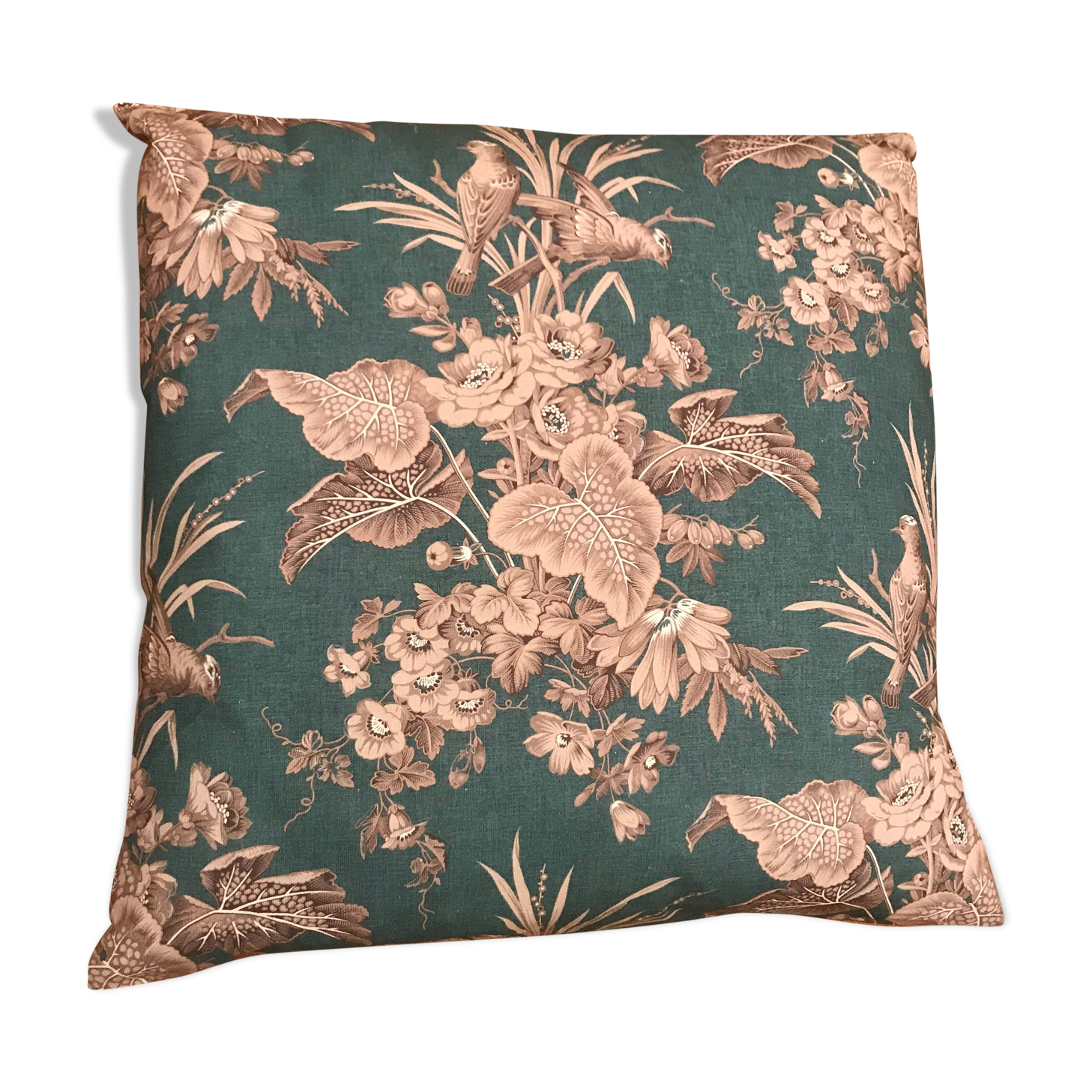 Blue "Indian" square cushion