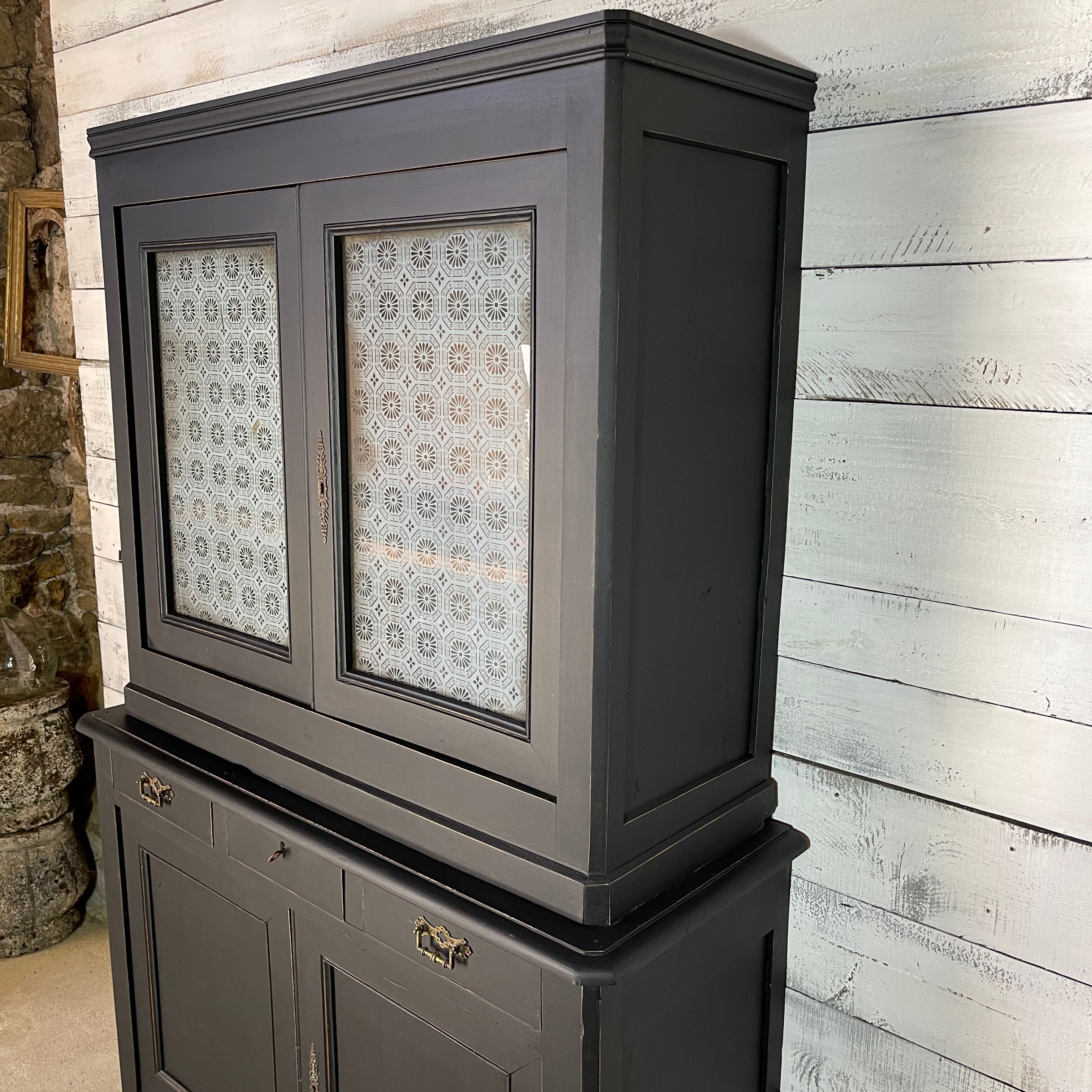 Vaisselier early XX th black patina