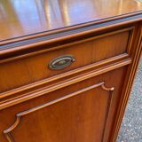 English display cabinet with 2 doors, mahogany imitation, 1990.