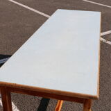 Table blue formica 10 people