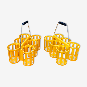 Bottle baskets lockers bottles yellow decoration vintage kitchen