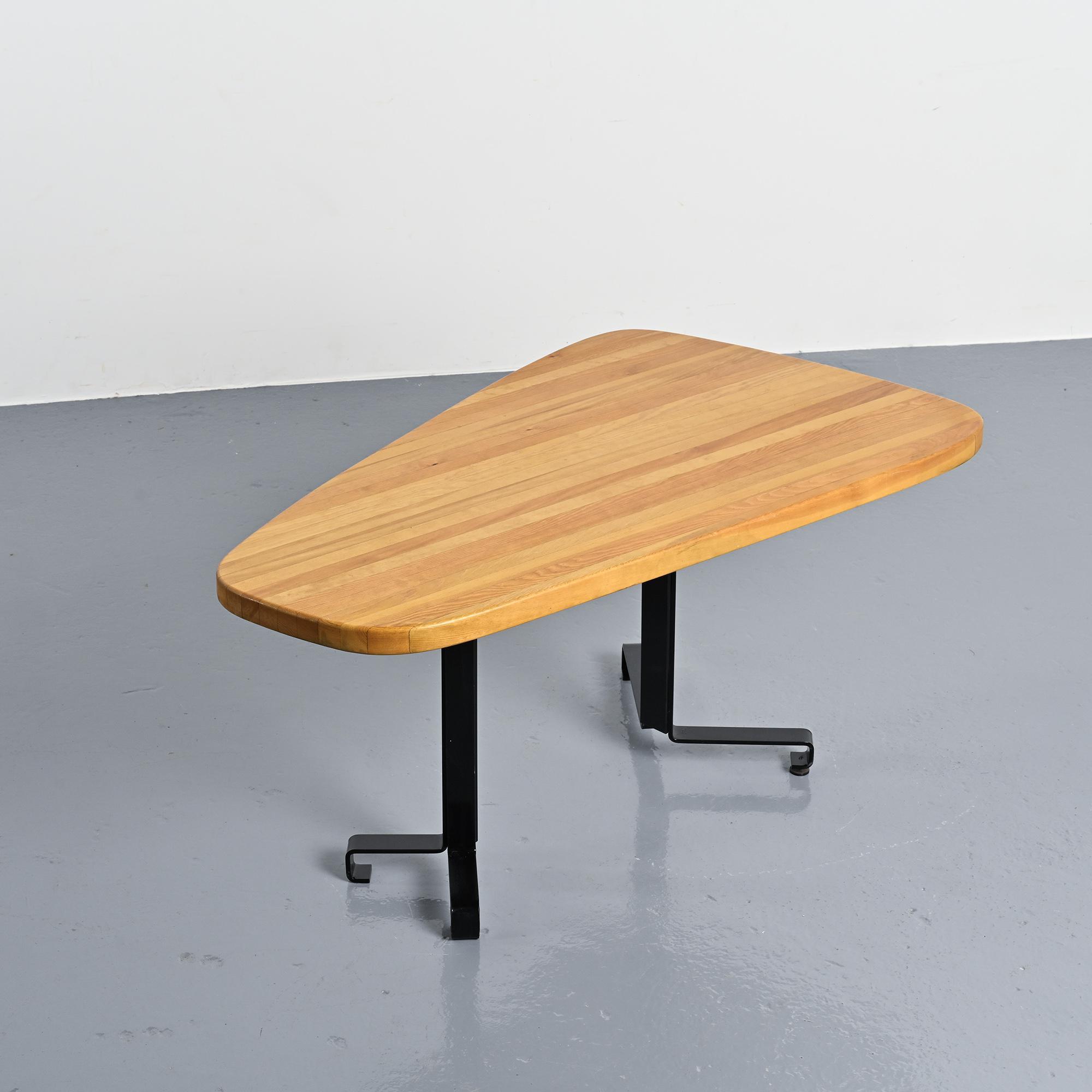 Free-form table by Charlotte Perriand, Les Arcs around 1986.
