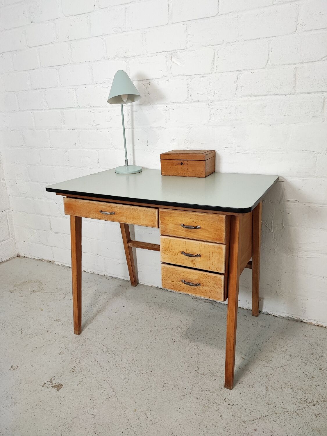 Vintage compass feet desk