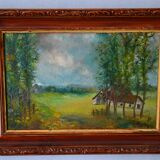 tableau huile sur bois