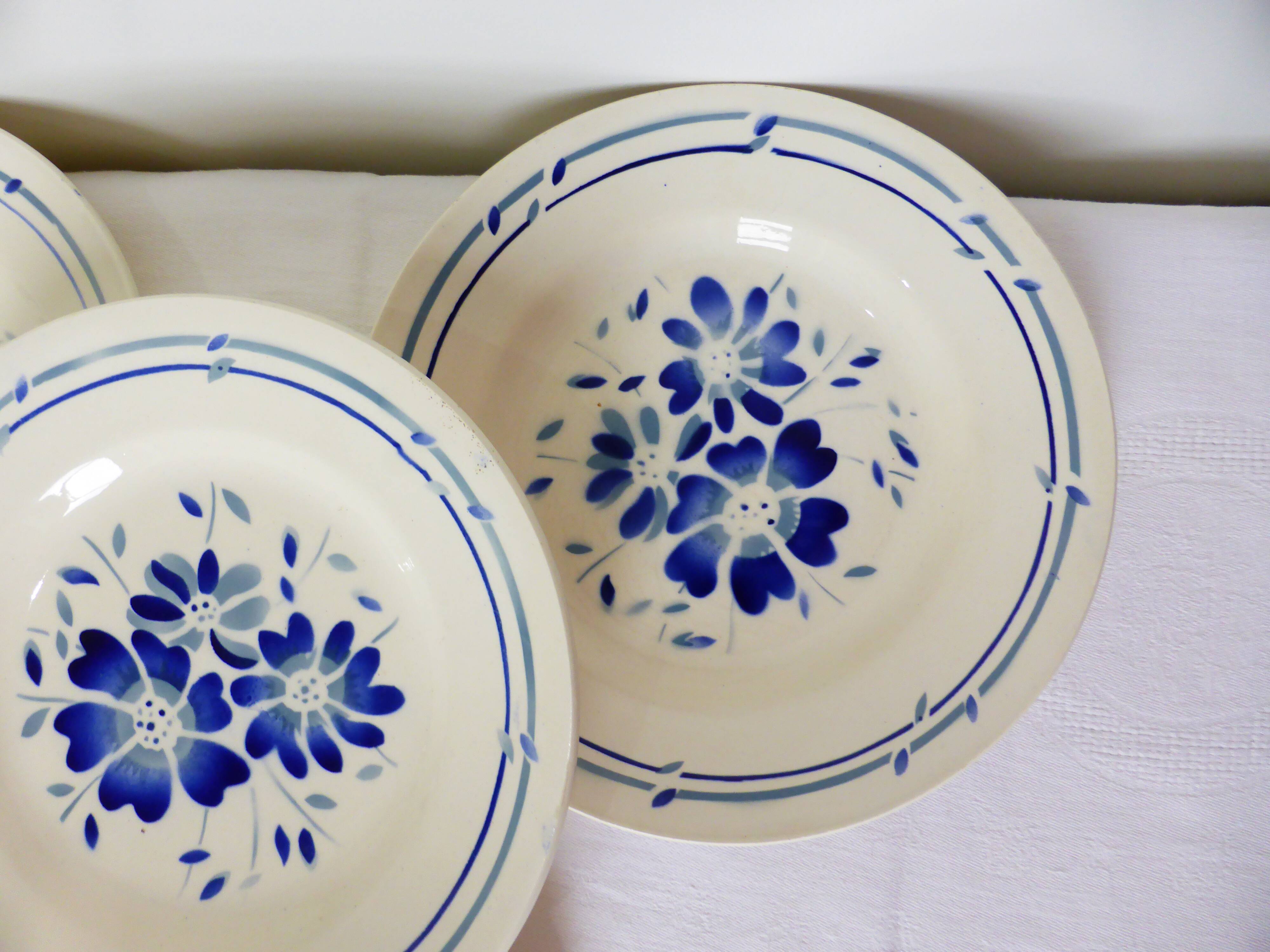 4 assiettes dessert vintage de Longchamp modèle Cholet (2103119)